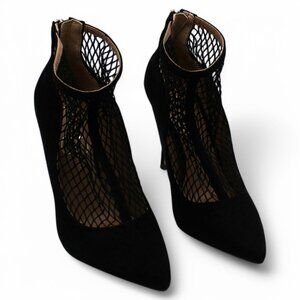 Wicasa Womens Fishnet Back Zip Pumps